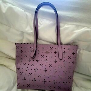 Coach Laser Cut Leather Mini City Tote CA199